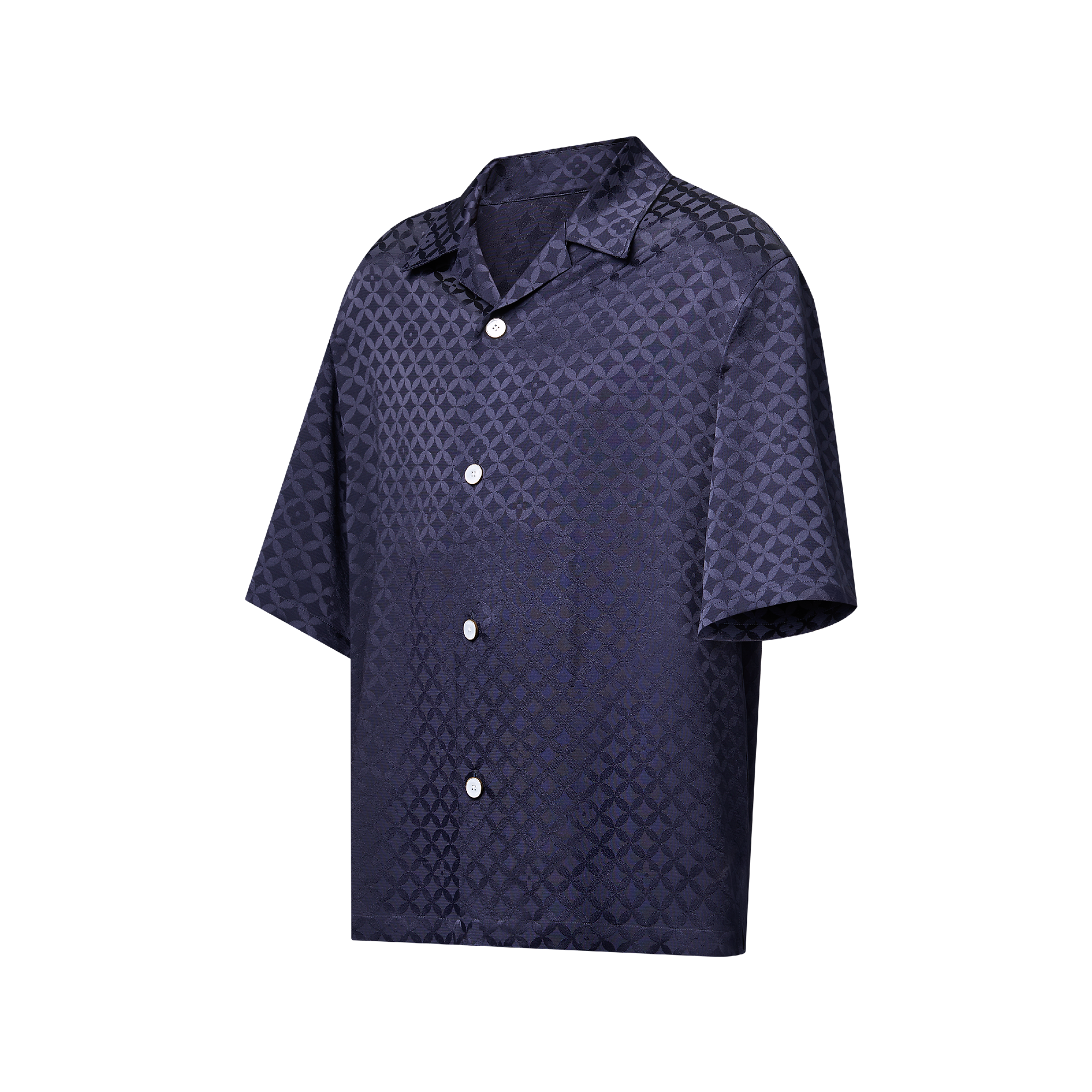 Shop LOUIS VUITTON Graphic Jacquard Short-Sleeved Shirt at Beverly